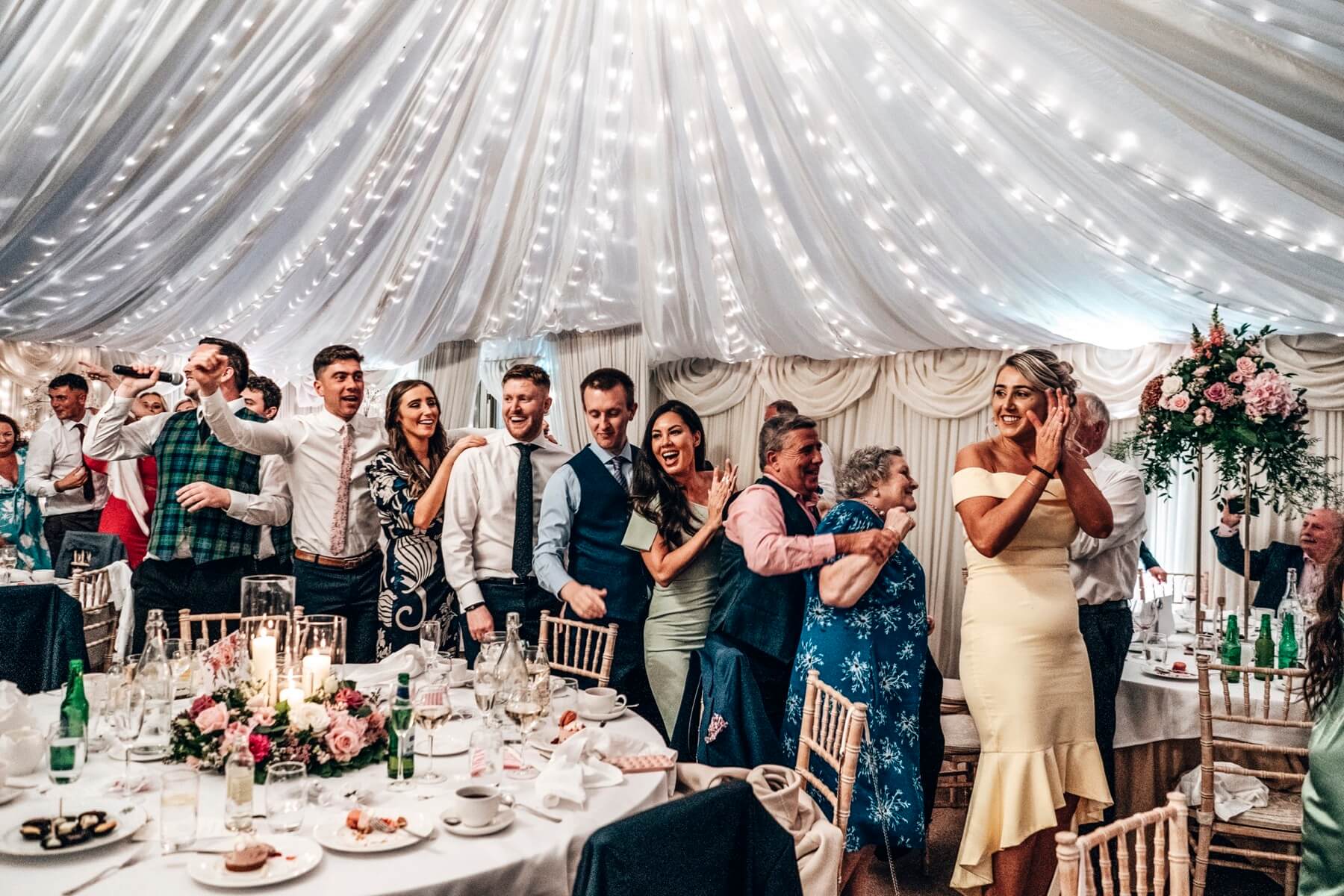 Wedding party at Castle Leslie