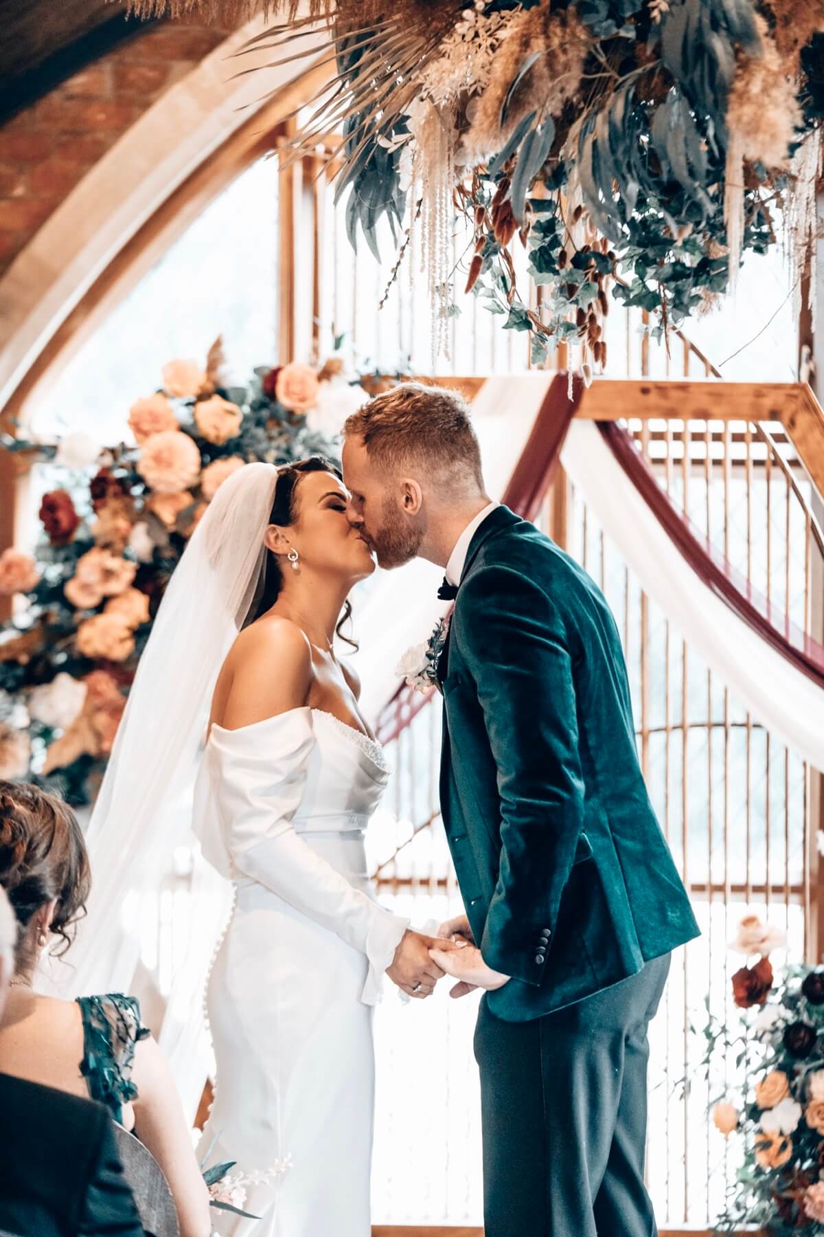Clandeboye Lodge first kiss floral arch
