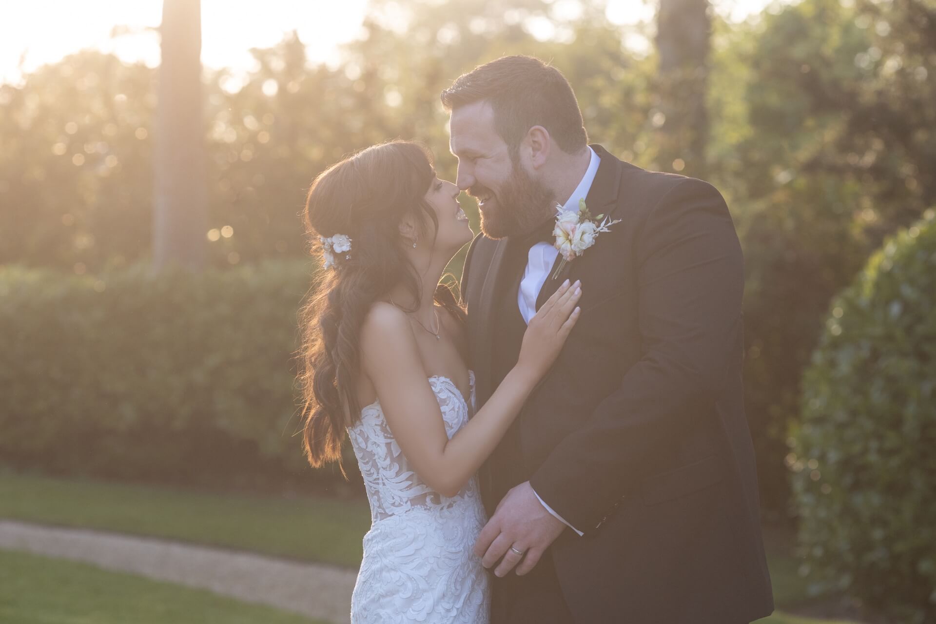 Clandeboye Lodge golden hour garden portrait