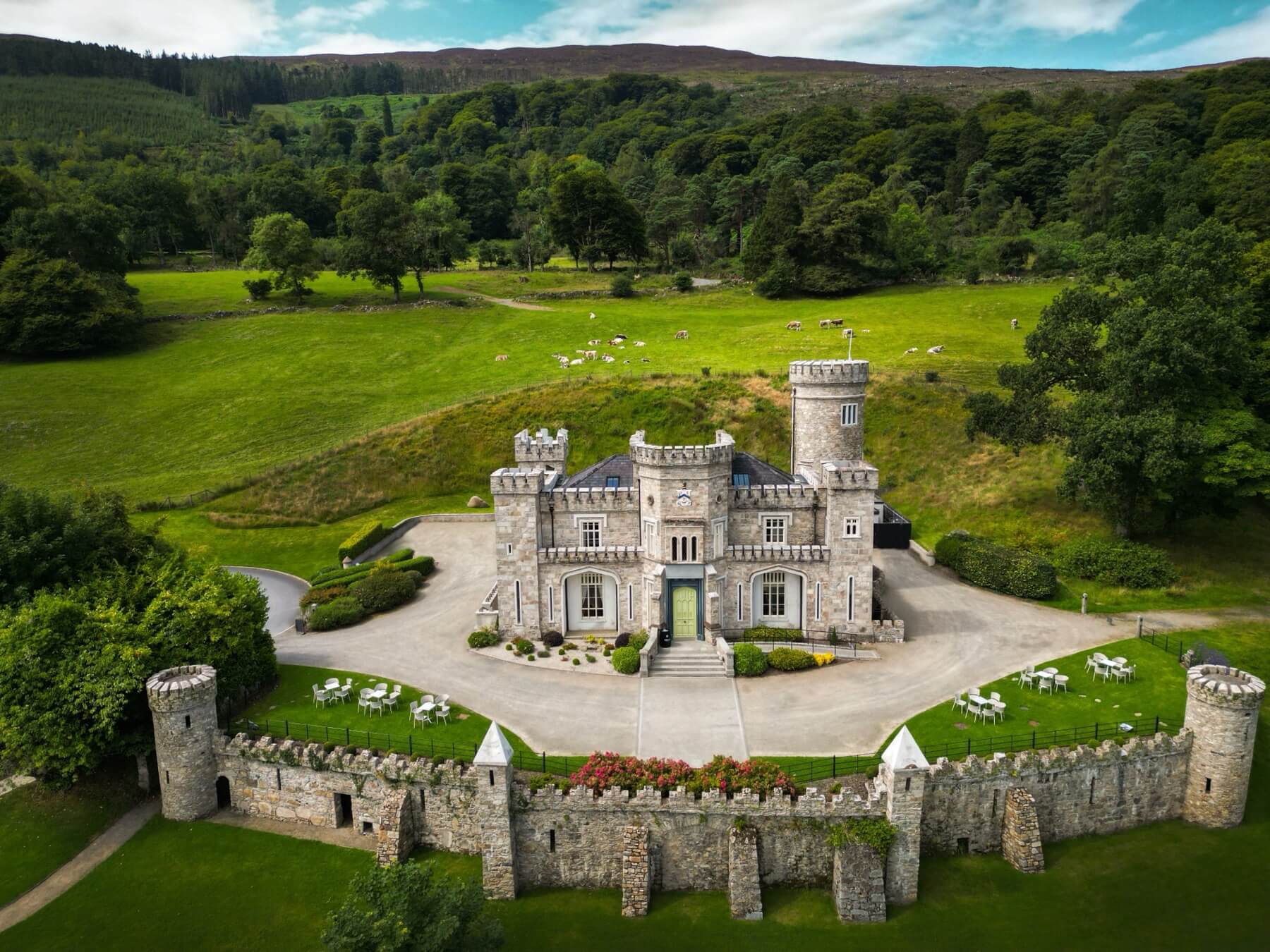 Killeavy Castle Estate aerial view Northern Ireland