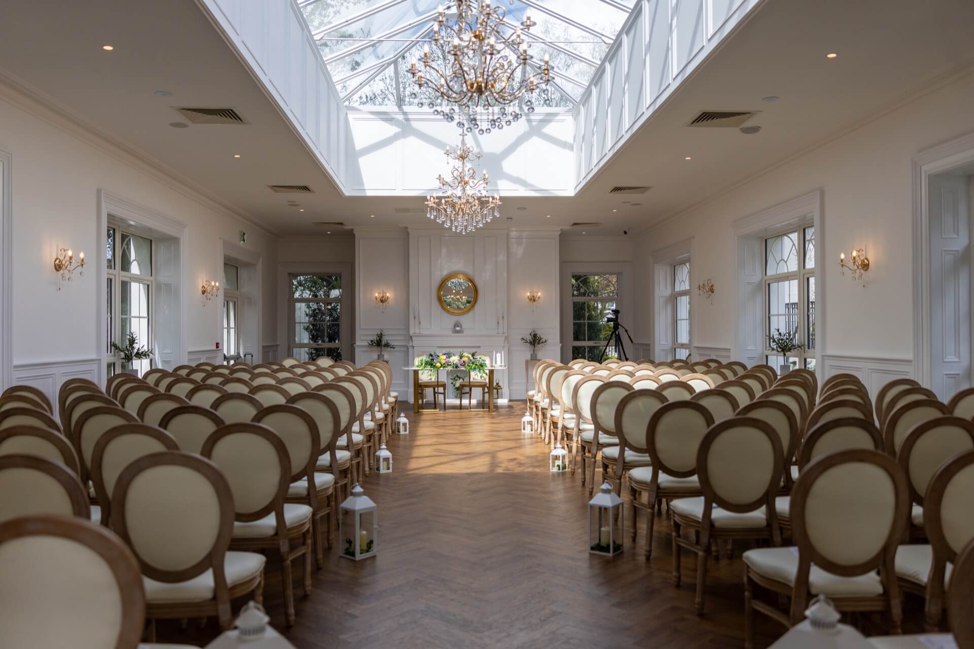 Leighinmohr House Hotel orangery ceremony glass roof